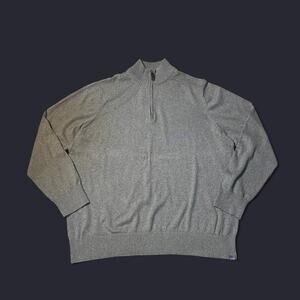 Eddie Bauer Men’s 1/4 Zip Cotton Cashmere Sweater XL